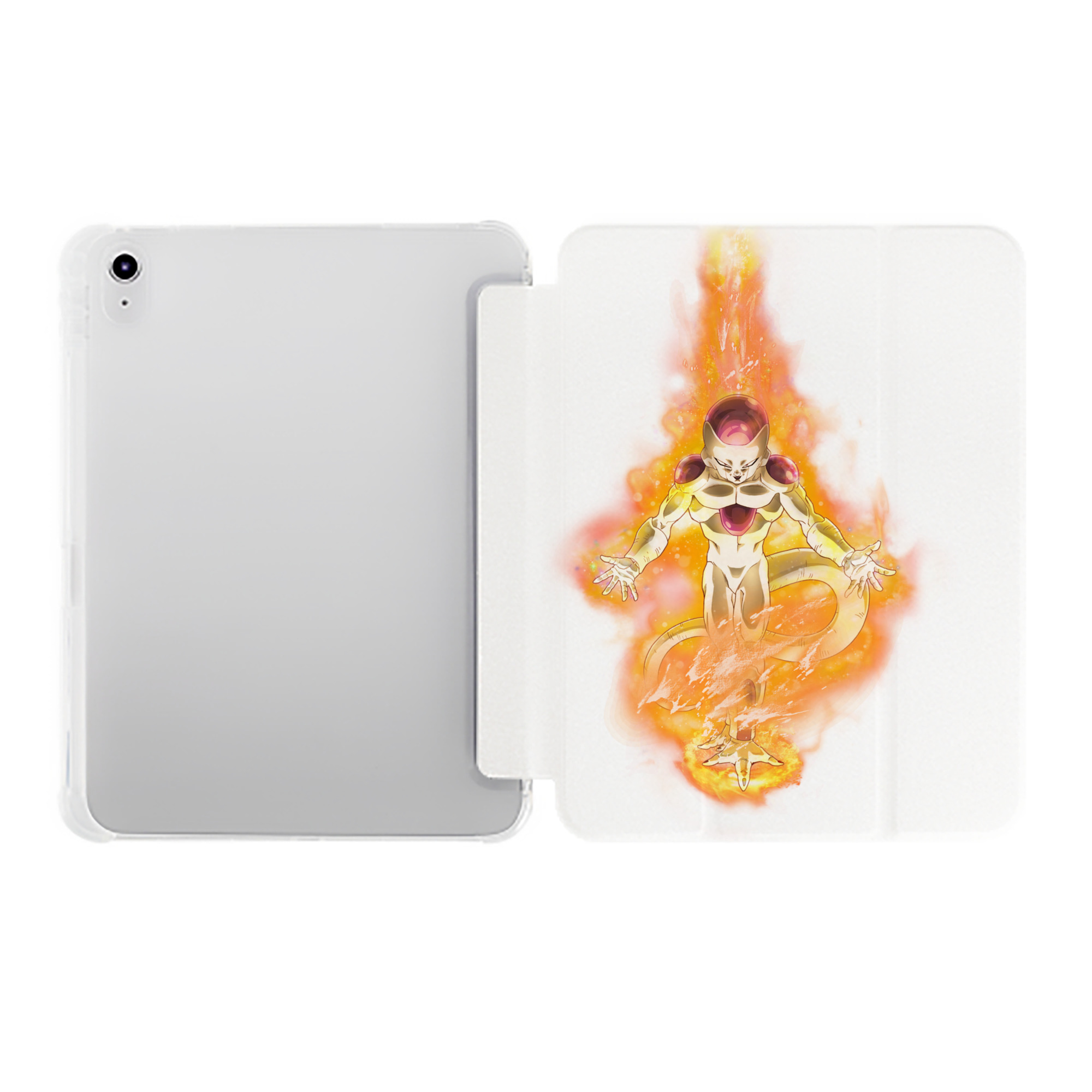 （画像用） ドラゴンボール フリーザ DRAGON BALL Frieza IPad ケース ペン収納付き 三つ折りスタンド PUレザー×シリコン 対応機種9.5/10.5/10.9インチ